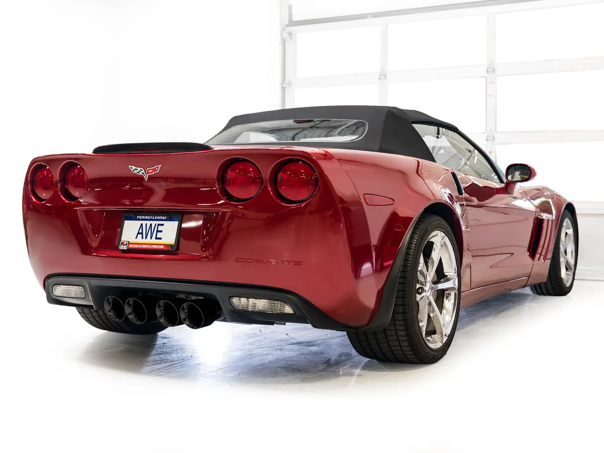 AWE Touring Edition Axleback Exhaust for C6 Chevrolet Corvette 6.2L (2009-2013) - Chrome Silver Tips 3015-42662 product image