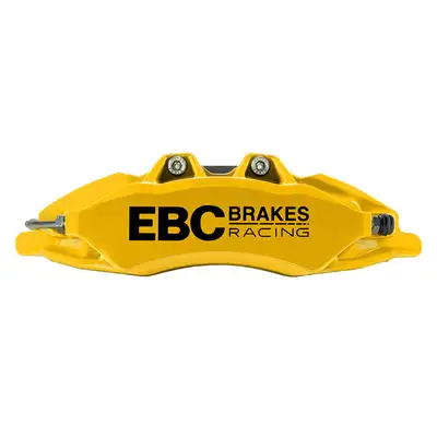 EBC Brakes EBC Big Brake Kit; Incl. Front Kit/Lines; Luminous Yellow; Swept Grooved; 355 mm Disc Dia.; 2 Piece Disc; 32 mm Disc Thickness;