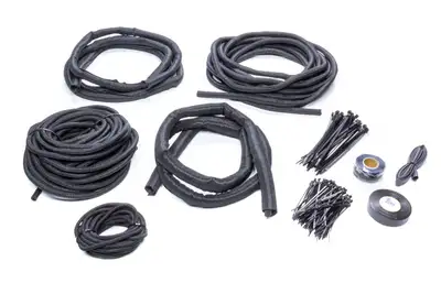 Painless Wiring Classic Braid Chassis Kit; Incl. 1/8 - 1 in. Size Self-Wrapping Split Braided Wiring Looms/1/2-3/8 in. Size Heat Shrink/Tie Wraps/Electrical Tape/[2]Stretch And Seal Tape;