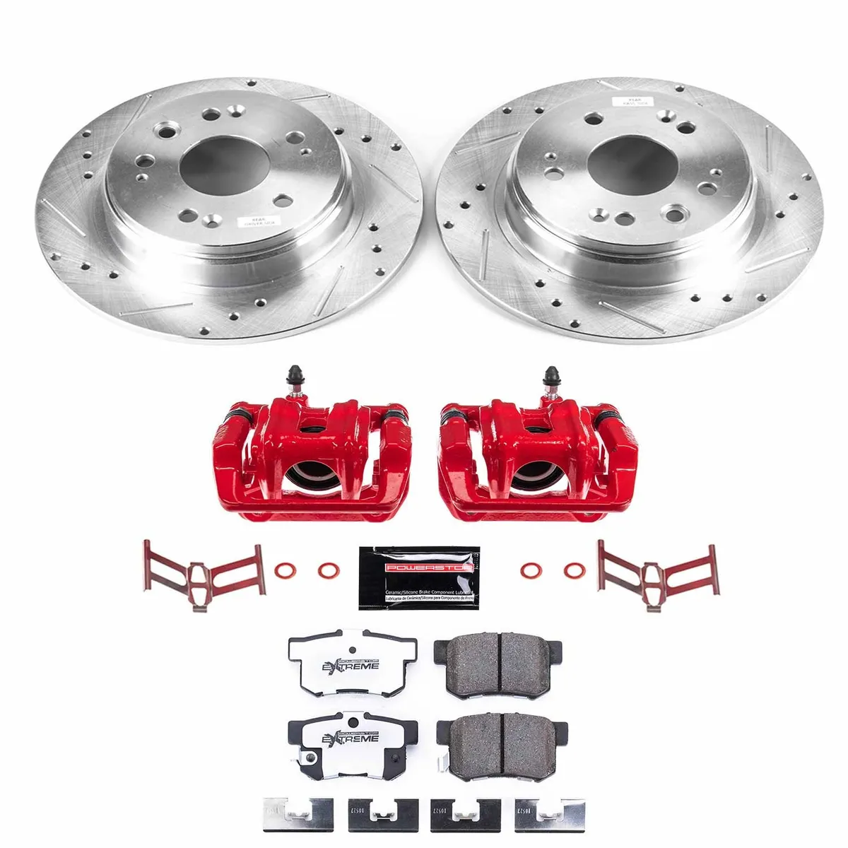 Z26 Street Warrior Upgrade Kit: Drilled/Slotted Rotors; Carbon-Fiber Ceramic Pads; Powder Coated Calipers product image