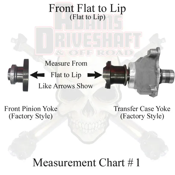 Adams Driveshaft JT Gladiator Rubicon Front 1310 CV Driveshaft With OEM Flange Style Extreme Duty Series product image