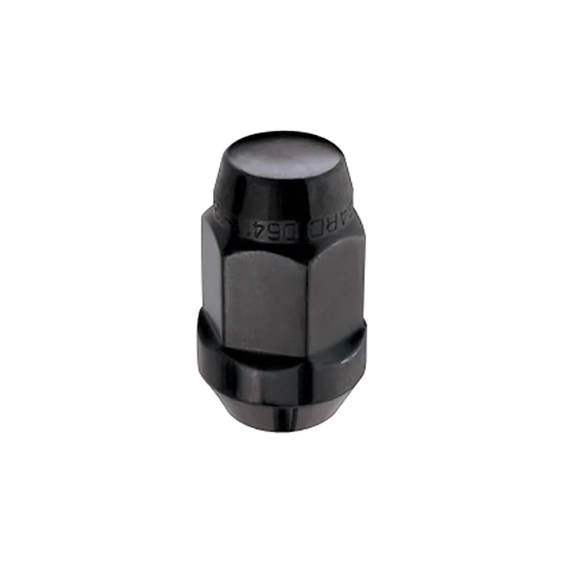 Hex Lug Nut M12x1.5 Cone Seat Bulge 3/4 Hex 1.45 in Oal Black (4 Pk) product image