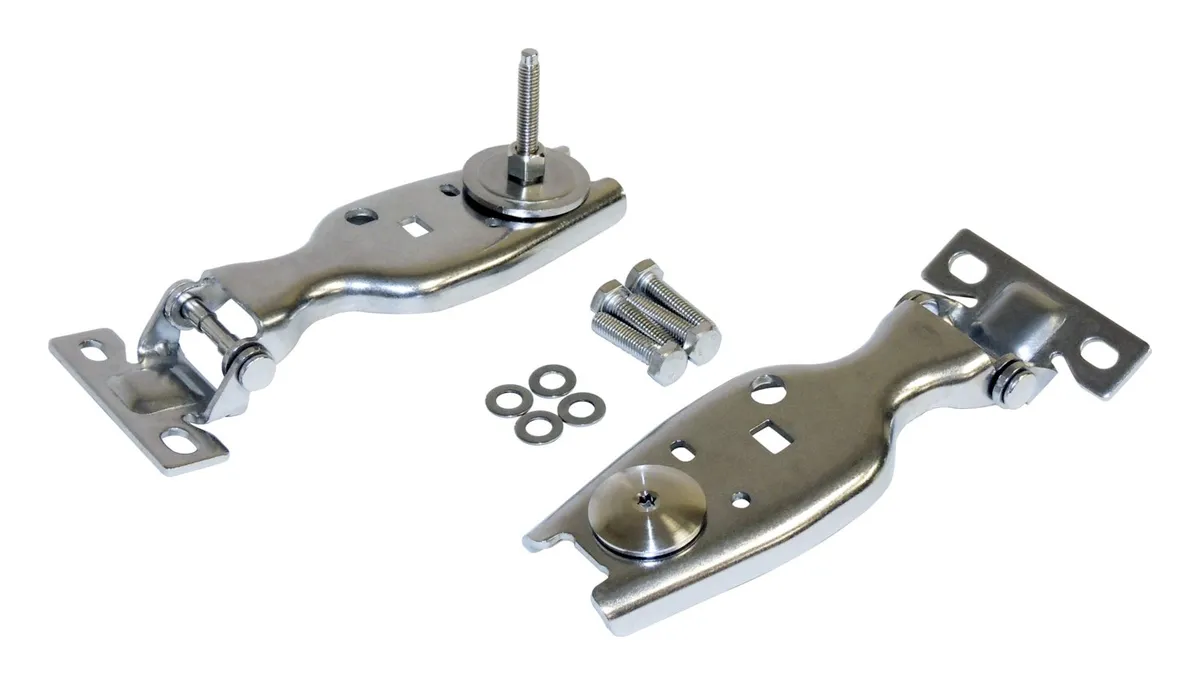 Crown Automotive Jeep Replacement RT Off-Road Stainless Steel Liftgate Glass Hinge Kit For 2007-2018 Jeep JK Wrangler