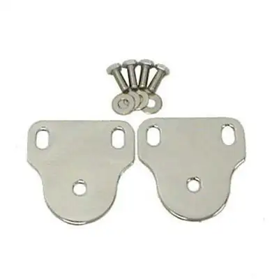 Smittybilt Inside Windshield Brackets - Stainless Steel (76-95 Jeep CJ / Wrangler YJ)