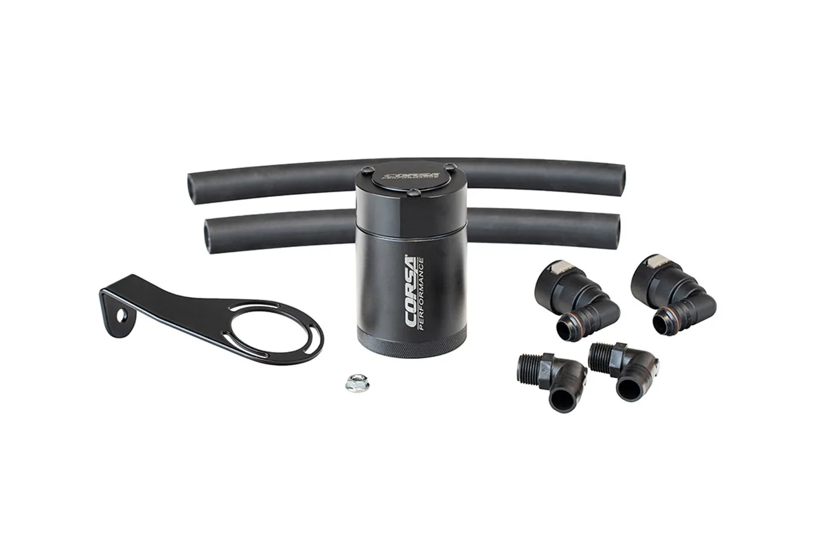 CORSA Performance 3 oz. aluminum oil catch can with mounting bracket product image
