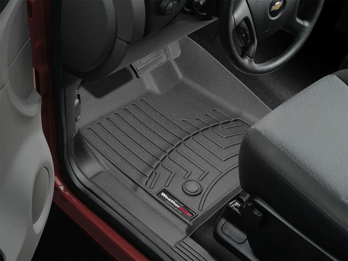 2007 + Chevrolet Silverado Black Front FloorLiner Fits regular cab only does not fit vehicles with 4x4 floor mounted shifter / 2007 + GMC Sierra Black Front FloorLiner Fits regular cab only does not fit vehicles with 4x4 floor mounted shifter product image