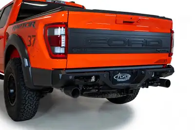 Addictive Desert Designs 21c F150 Raptor Bomber Rear Bumper Black (Mounts For 2 Cube Lights) Sensor Cutouts