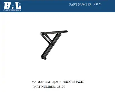 BAL RV Single Bulk Cjack in 23225 One Jack no Box no Hardware