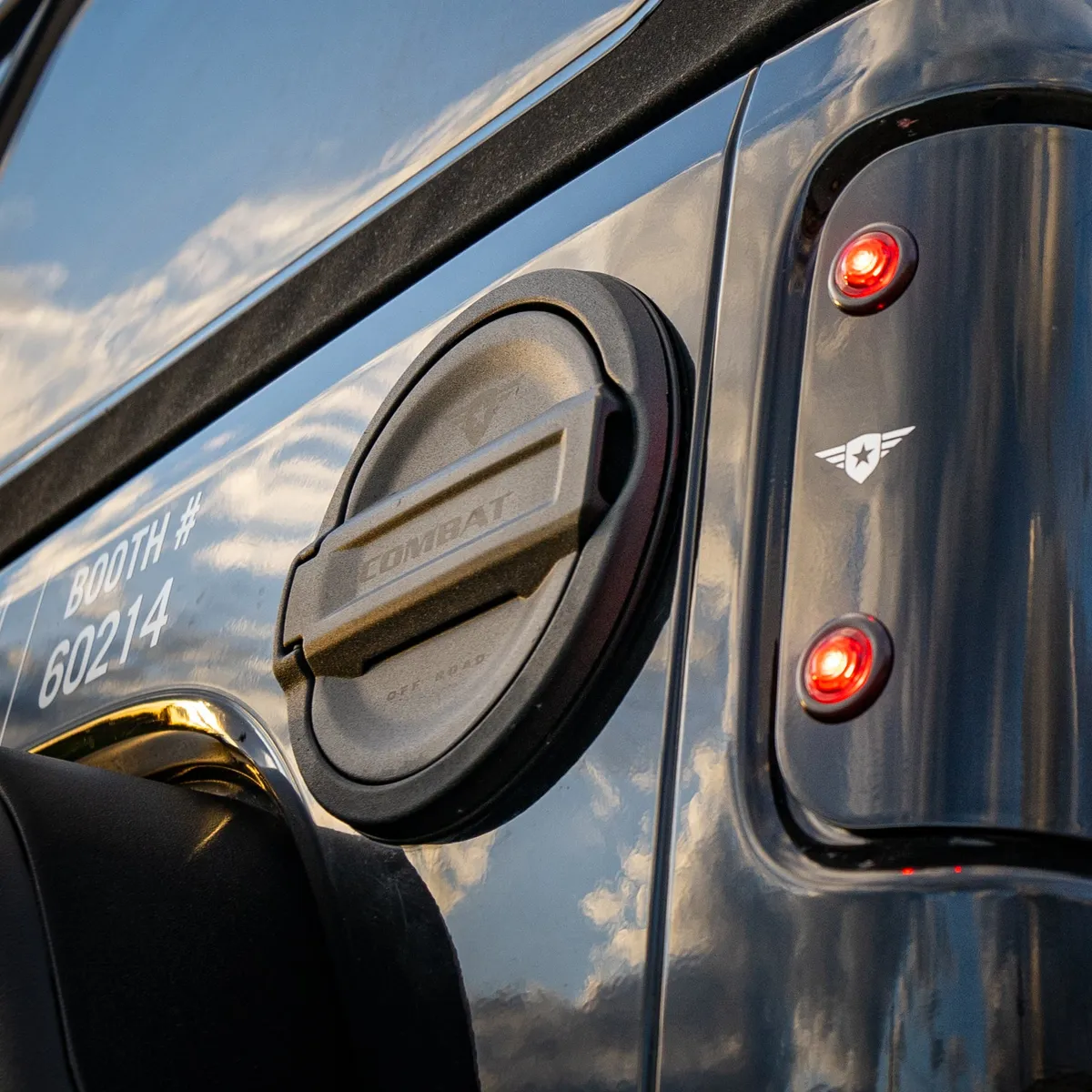 Combat Off Road Fuel Door Cover - Black Satin - JL product image