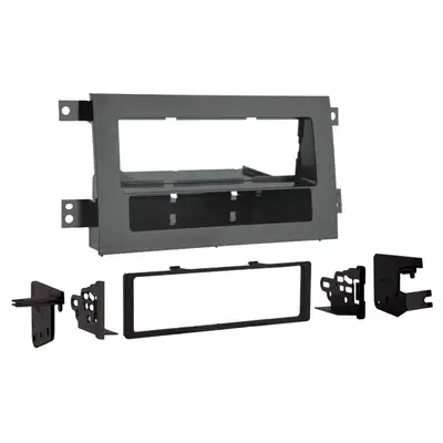 Metra Electronics TURBOKits; Radio Installation Kit; Incl. Instructions/Hardware; Storage Pocket; For Double DIN/Two Single DIN; Gray;