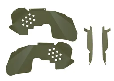 Steinjager Fenders 2007-2018 Inner Front and Inserts Locas Green