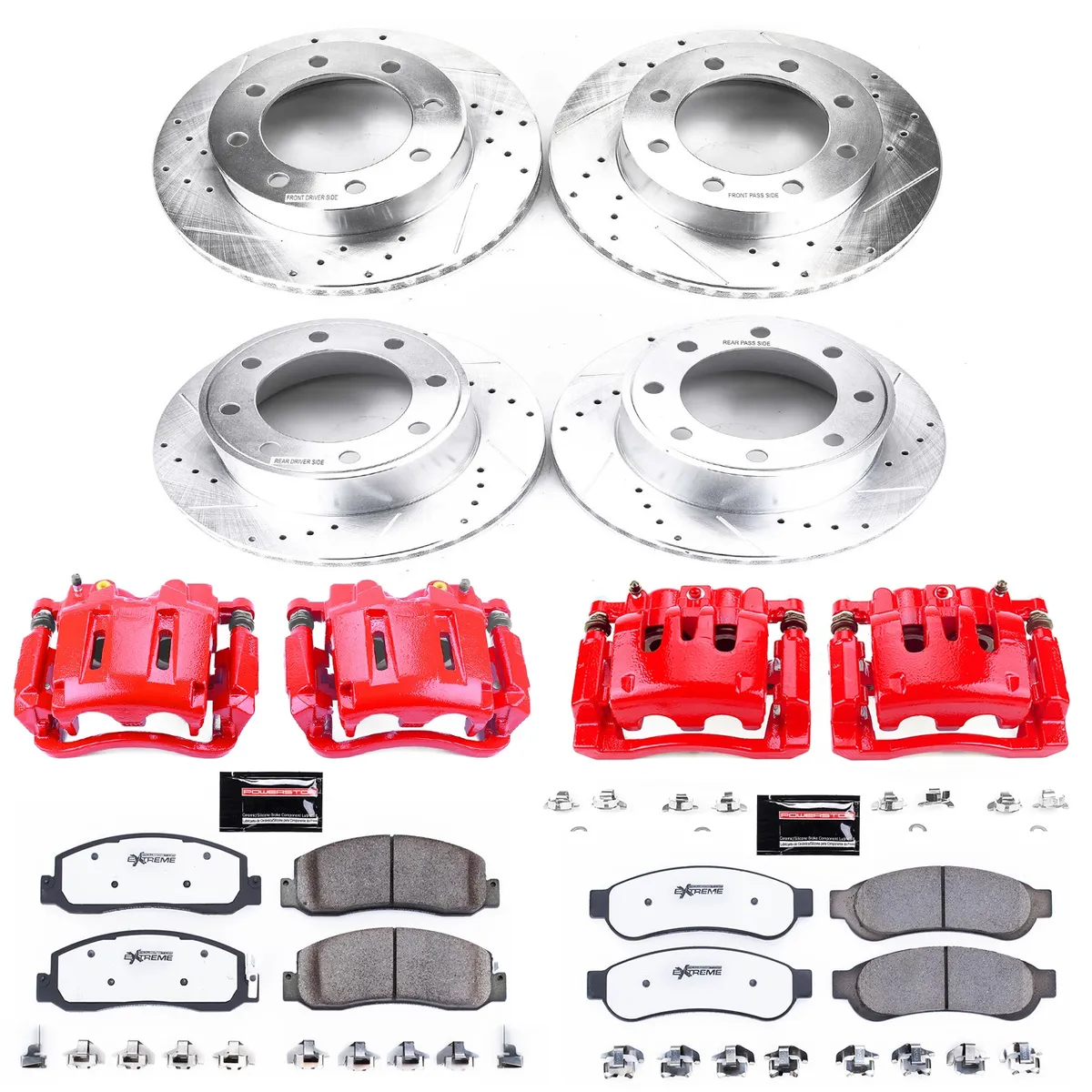 Z36 Truck/Tow Upgrade Kit: Drilled/Slotted Rotors; Carbon-Fiber Ceramic Pads; Powder Coated Calipers product image