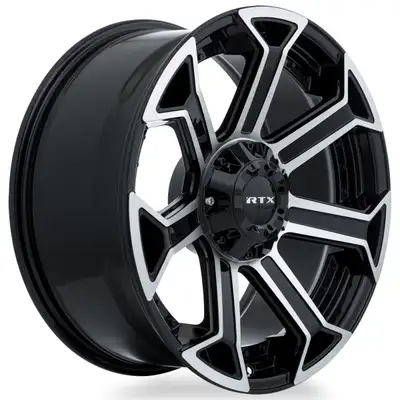 RTX Wheels Peak 20x9 6x135/139.7 Et0 Cb87.1 Gloss Black Machined