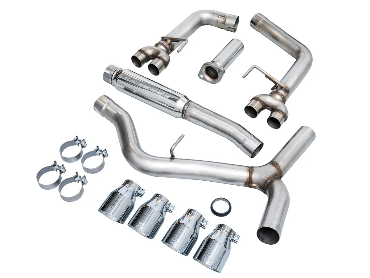 AWE Track Edition Axleback Exhaust for VB Subaru WRX - Diamond Black Tips 3020-43424 product image