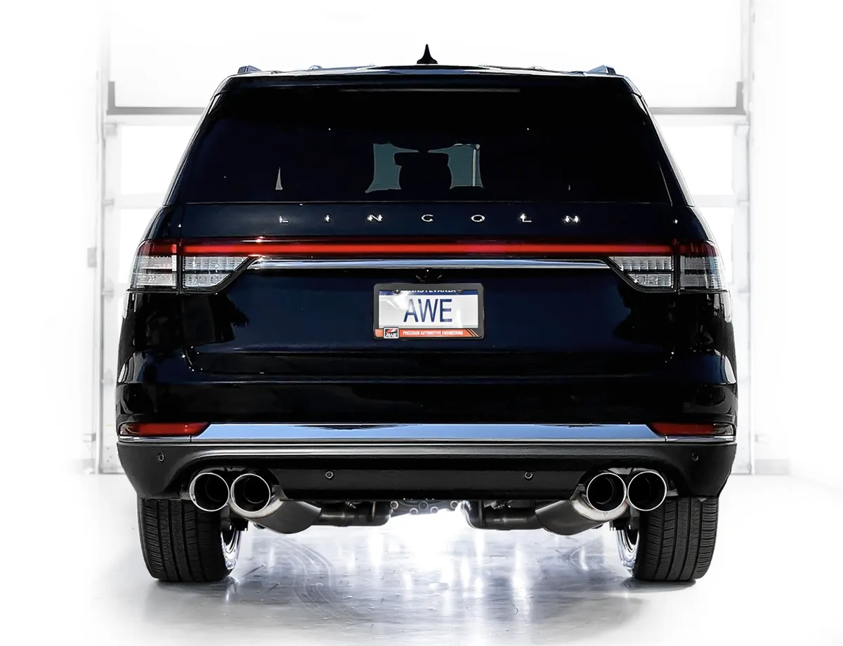AWE Touring Edition Exhaust for Ford Explorer ST - Chrome Silver Tips product image