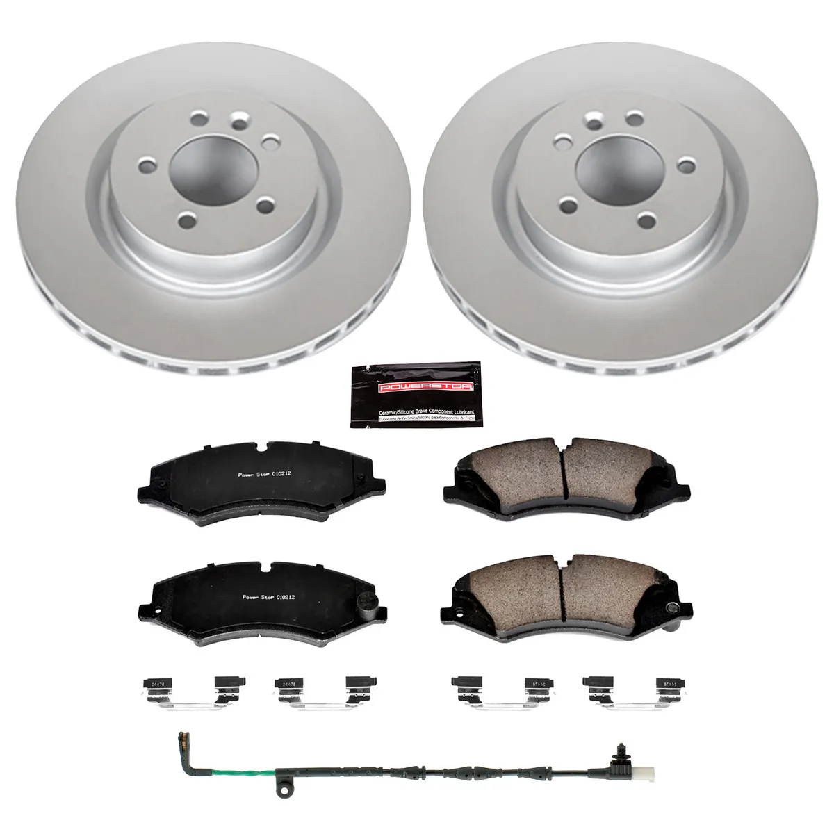 Z23 Sport Geomet Coated Rotor Kit For European Vehicles: Genuine Geomet Fully Coated Rotors; Carbon-Fiber Ceramic Pads W/Hardware; Pad Sensors product image