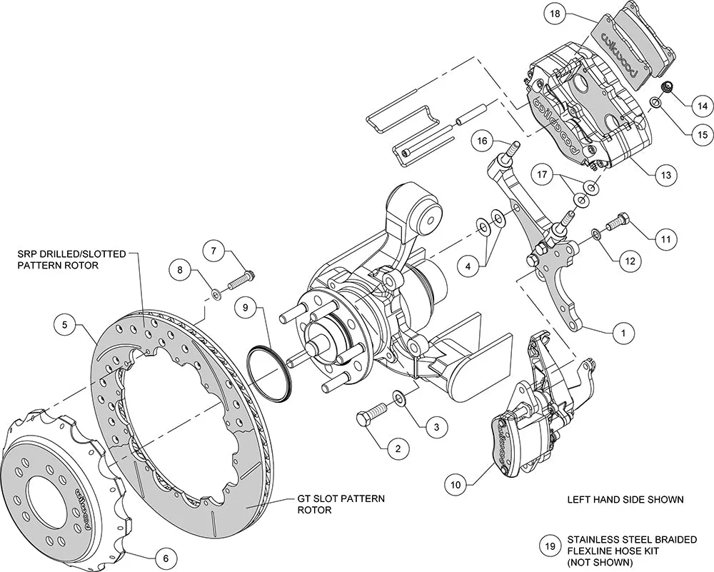 Dynapro Radial-MC4 Rear Parking Brake Kit - 140-14090 product image