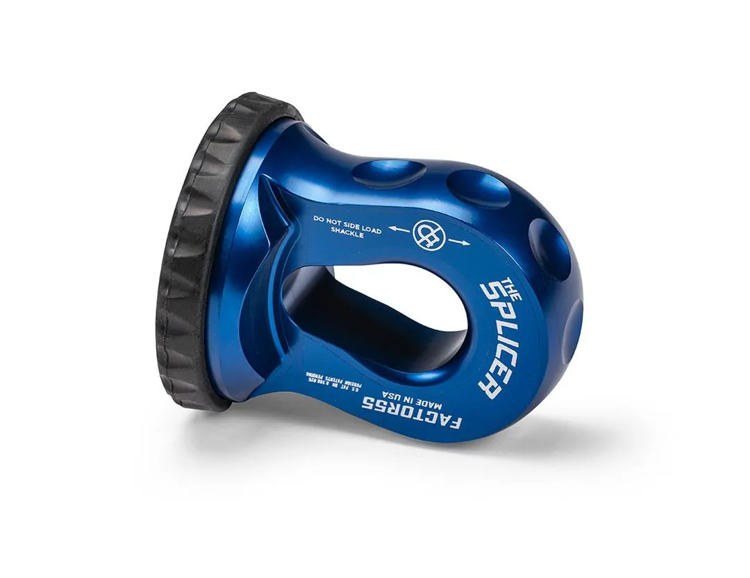 Factor 55 00352-02 Splicer 3/8-1/2 Synthetic Rope Splice-On Shackle Mount -- Blue product image