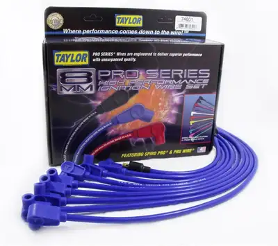 Taylor Cable 8mm Spiropro Custom 8 Cyl Blue