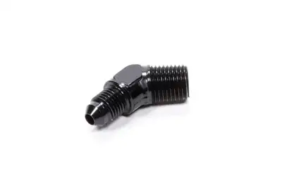 Fragola Performance Systems 45 Deg Adapter Fitting #4 x 1/4 MPT Black
