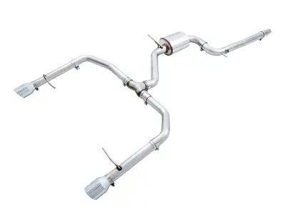 AWE Tuning AWE Track Edition Exhaust - Non-Resonated - for MK7 Jetta GLI w/ Stock Downpipe - Chrome Silver Tips