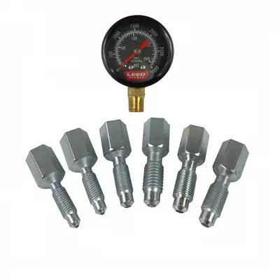 Leed Brakes Brake Pressure Gauge Kit w/ 5/1624 3/824 M7x1.0 M8x1.25 M10x1.0 And M10x1.