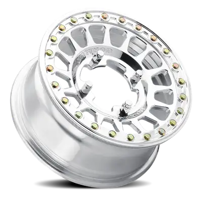 Method Race Wheels Aluminum Wheels 15x10 MR413 Beadlock UTV Bolt Pattern 5 On 114.3 Offset 0 Lip Size 3.31 Polished Method