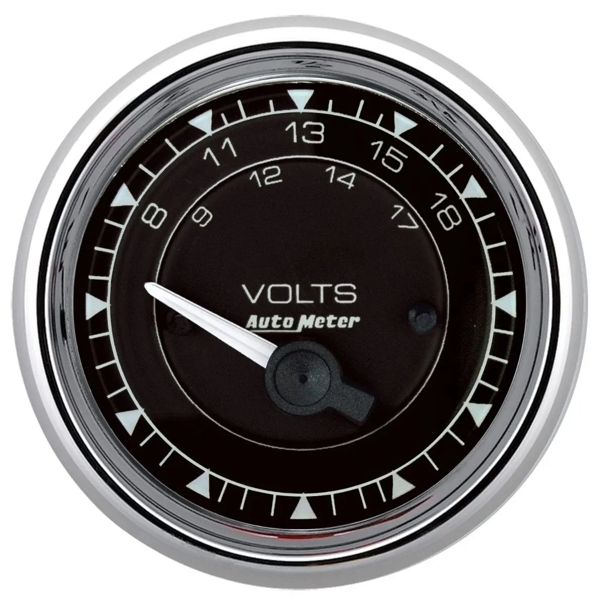 AutoMeter Gauge Voltmeter 2 1/16in 18v Elec Chrono Chrome
