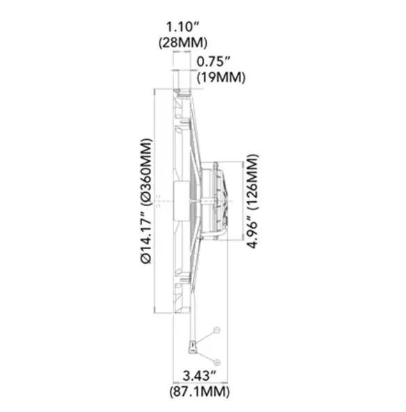 SPAL® 13.00" Inch Electric Fan Puller Style High Performance 1777 CFM 10 Curved Style blades product image