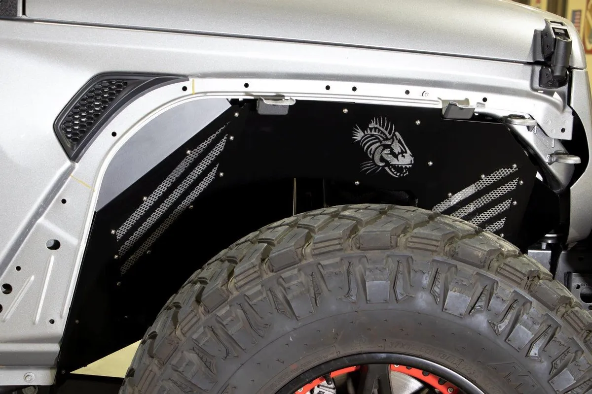 Fishbone Offroad RAW Aluminum Inner Fenders for 2018 & Up Jeep Wrangler/Gladiator FB33192F product image