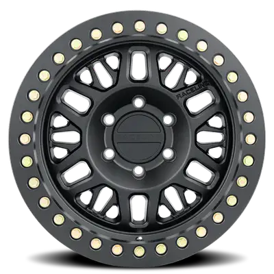 Raceline Aluminum Wheels 17x9 Ryno Cast Beadlock RT951B Satin Black Black Beadlock Ring -38 Offset 5 on 127 Bolt Pattern 83.82 Bore Raceline