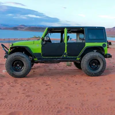 Combat Off Road Combat Off Road Rear Full Metal Jacket Half Doors, Aluminum - Black Powder Coat - JK