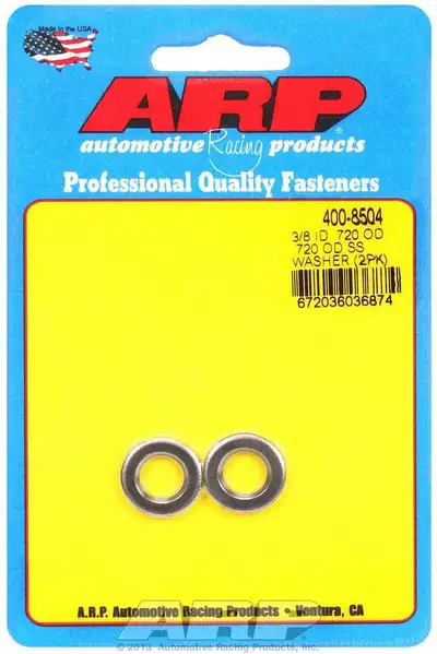 ARP Auto Racing S/S Flat Washers - 3/8 ID x .715 OD (2pk)