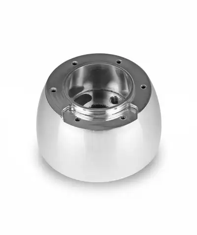 Lokar Steering Wheel Hub Adapter; Fits w/67-94 GM; 6 Bolt; Vette 3 Spoke; Polished Billet Aluminum;