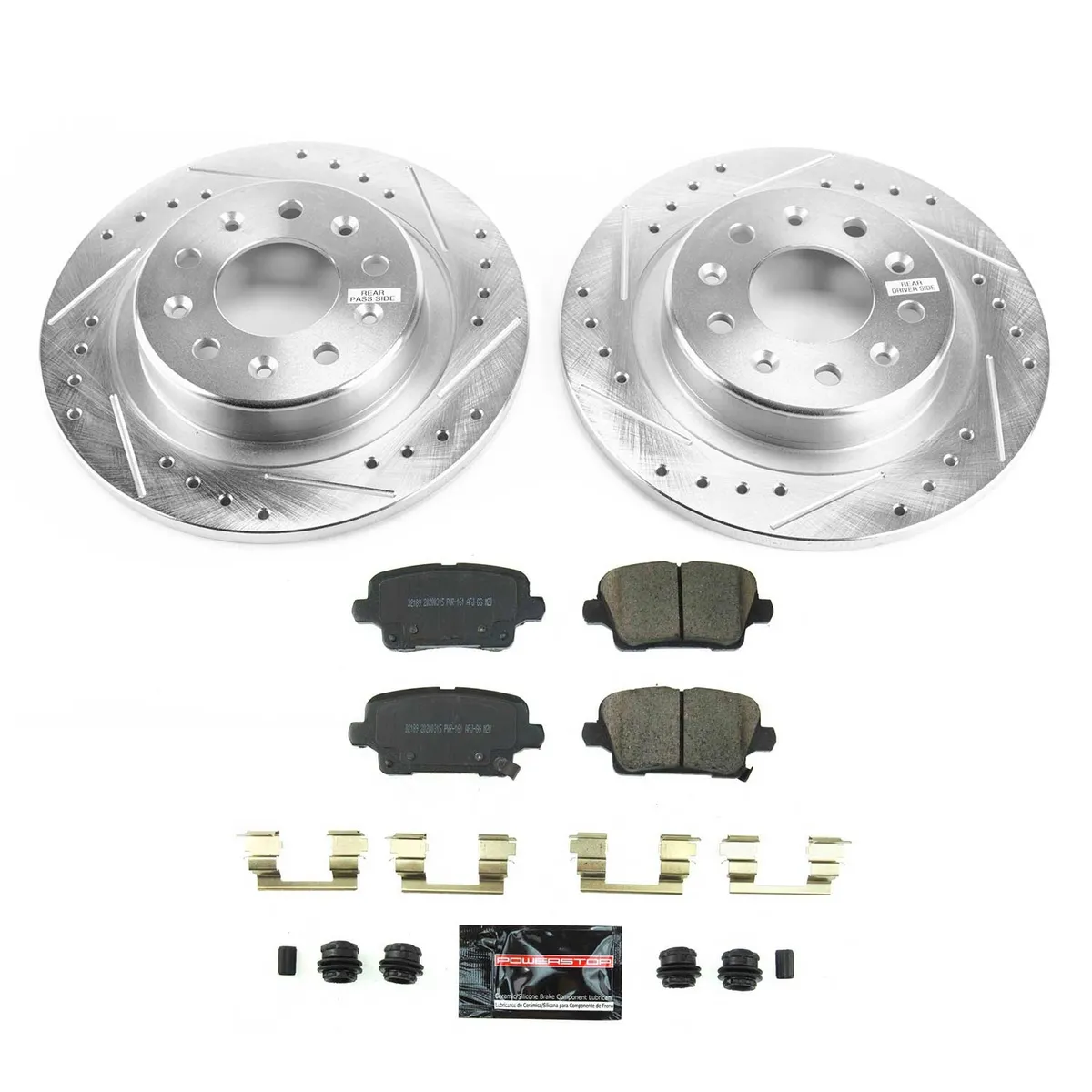 Z23 Evolution Sport Upgrade Kit: Drilled/Slotted Rotors; Carbon-Fiber Ceramic Pads W/Hardware product image