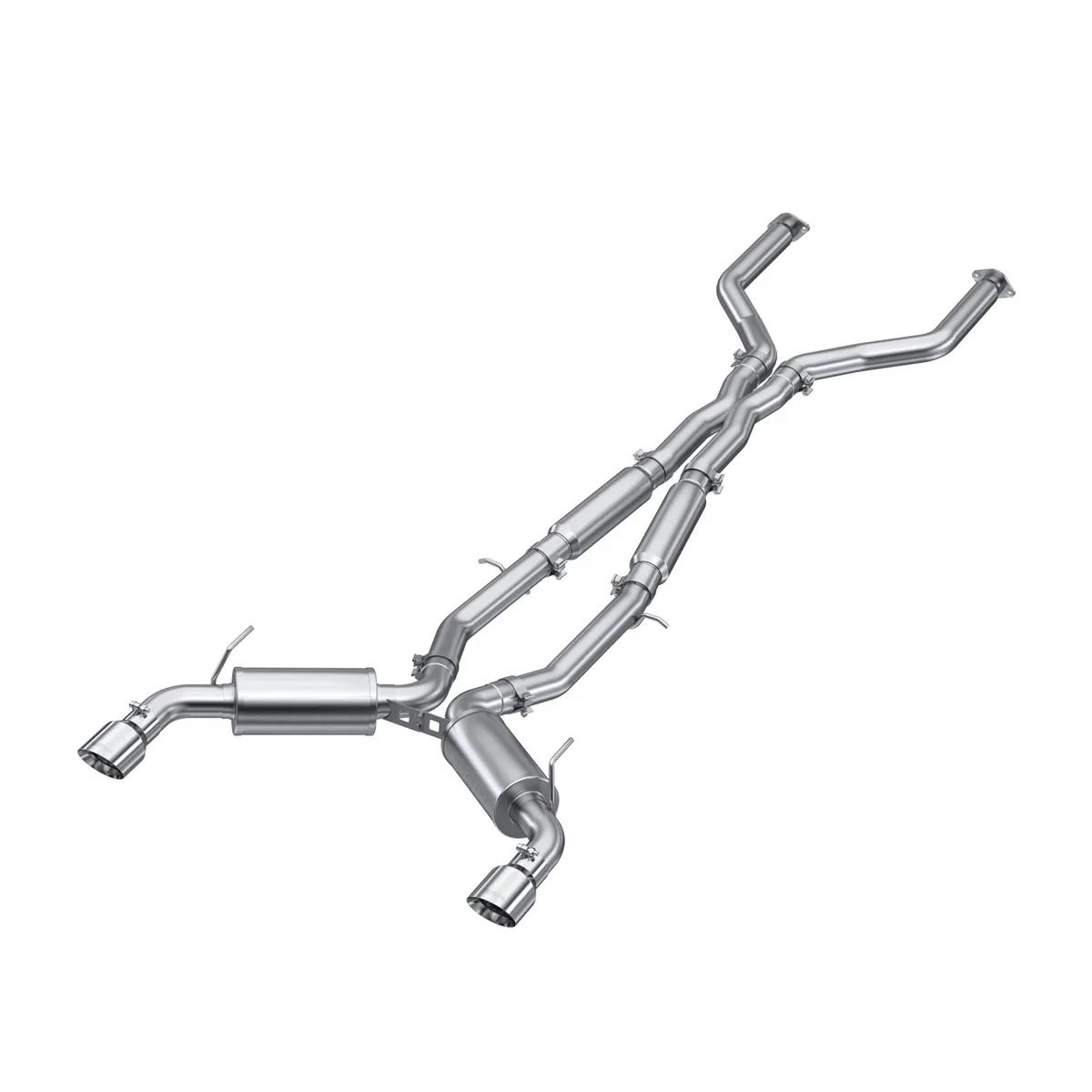 2016-2024 Infiniti Q50 3.0L 3 Inch Cat-Back Dual Split Rear Exit Tour Version T304 Stainless Steel MBRP product image