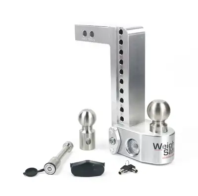 Weigh Safe 10in Drop Hitch With 2in Shank (10k/12.5k Gross Tongue Weight Rating) With Ws05keyed Alike