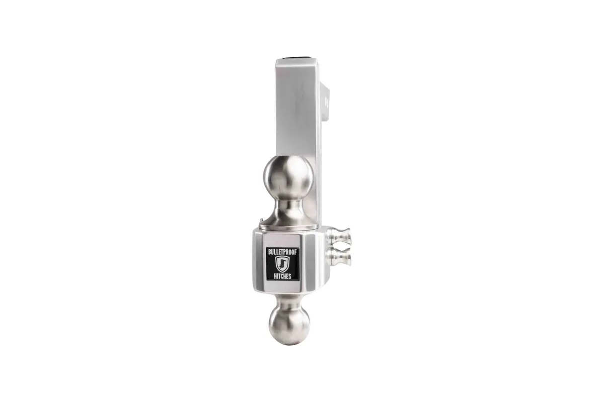 2.0" Aluminum Medium Duty Hitch 6" Drop/Rise w/ Stainless Steel Dual Ball product image