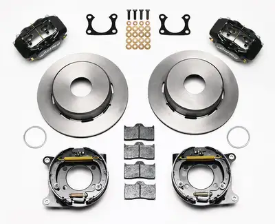 Wilwood Brakes Wilwood FDLI PS Park Brake Kit Drilled Red Big Ford 2.36in Offset Currie Blank