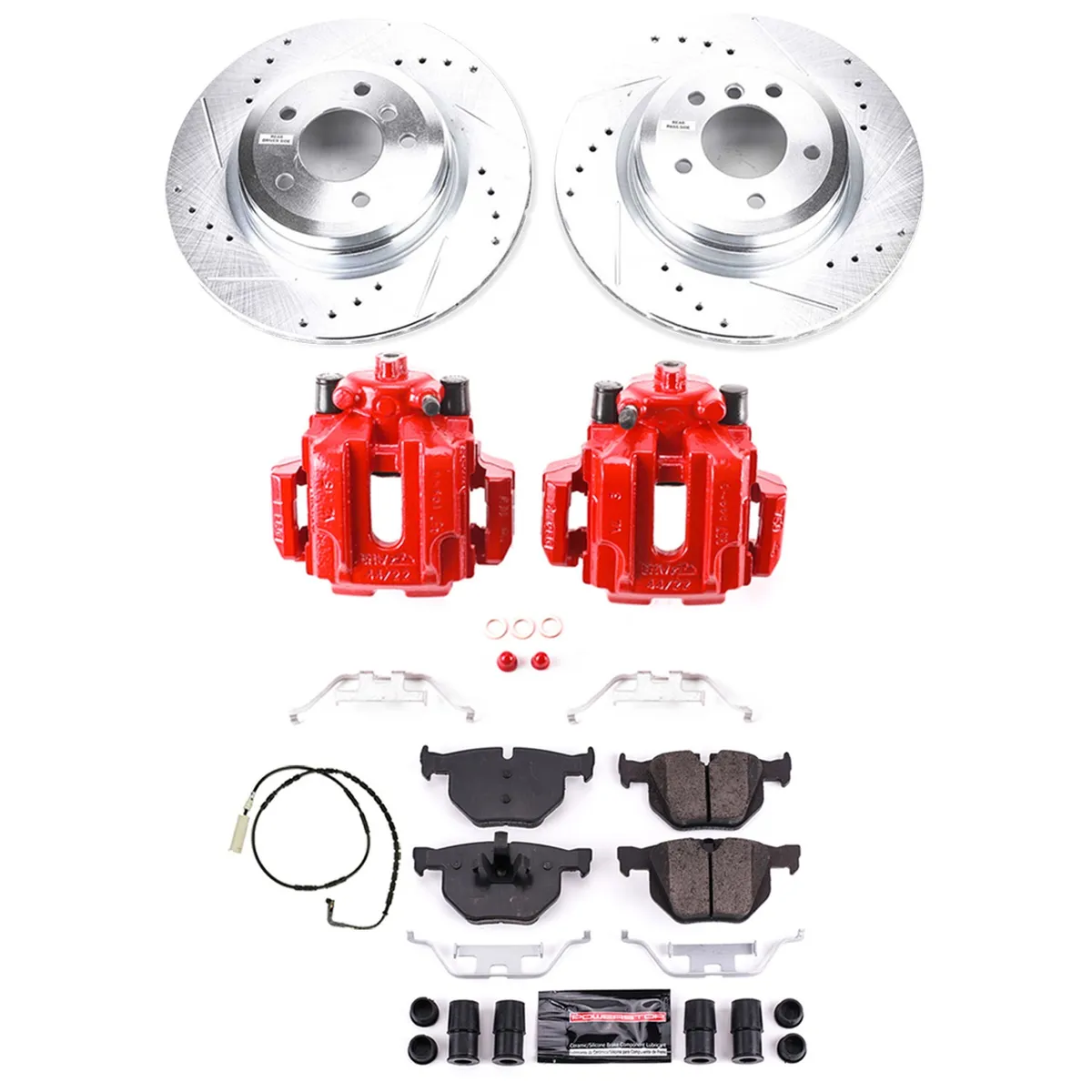 Z23 Evolution Sport Upgrade Kit: Drilled/Slotted Rotors; Carbon-Fiber Ceramic Pads; Pad Sensors; Powder Coated Calipers product image