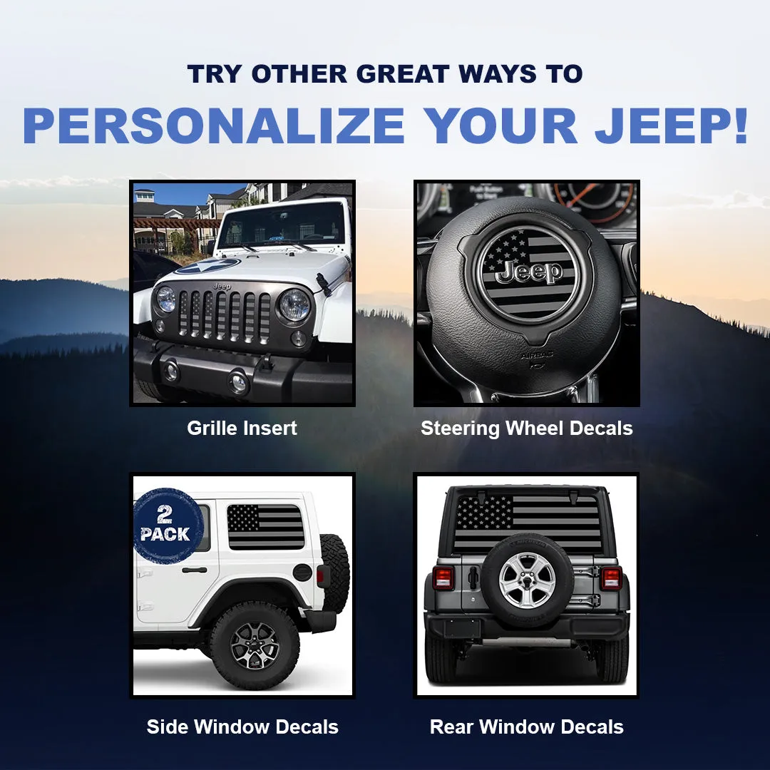 Blackout Jeep Fender Emblem Overlay Vinyl Decals 2pk product image