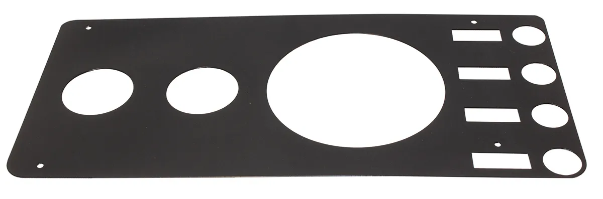 7683 Cj5/7686 Cj7/8186 Cj8 Dash Gauge Bezel Black Powder Coat Stainless Steel product image