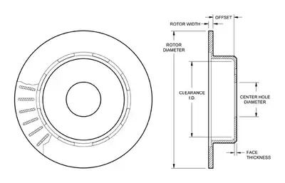 Wilwood Brakes Wilwood Rotor-1.91in Offset 12.19 x .810 - Blank