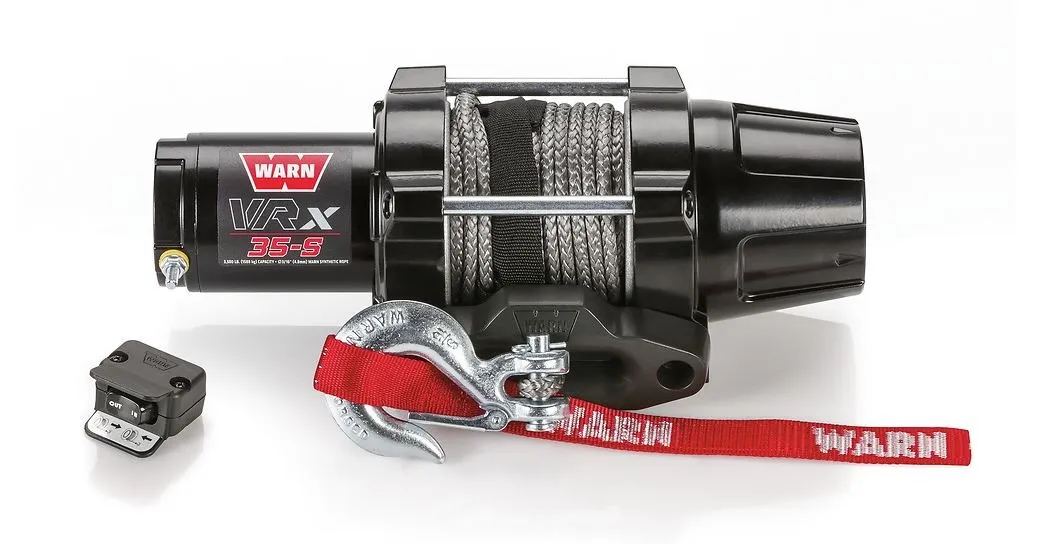 WARN - Vehicle Mounted; ATVs and Side By Sides; Waterproof; 12 Volt; 3500 Pound Line Pull Capacity; 50 Foot x 3/16 Inch Synthetic Rope; Black Hawse Fairlead; product image