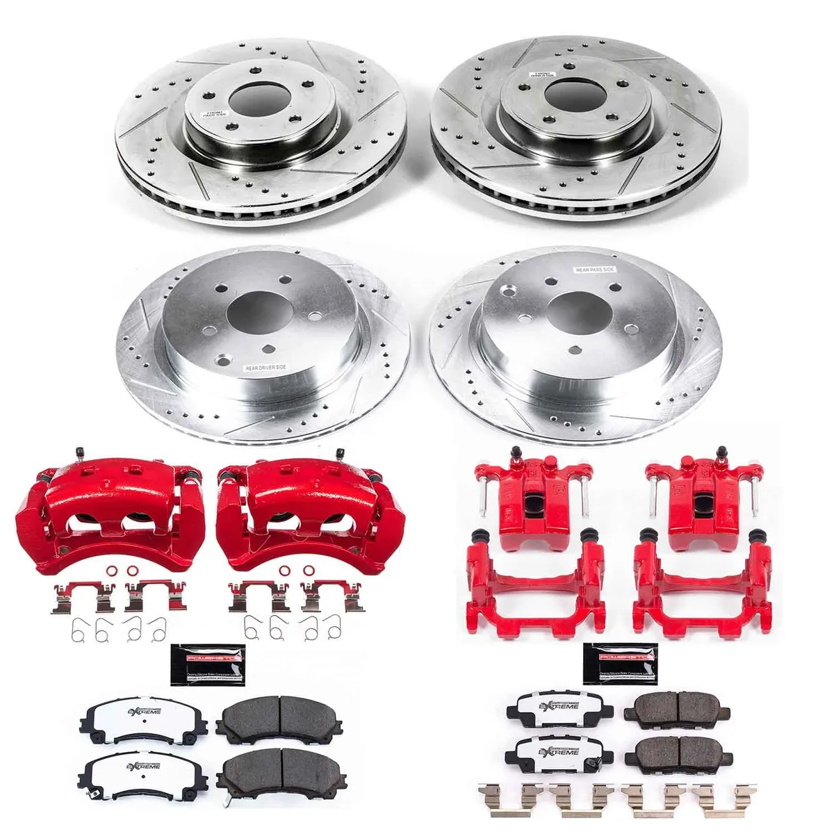 Z26 Street Warrior Upgrade Kit: Drilled/Slotted Rotors; Carbon-Fiber Ceramic Pads; Powder Coated Calipers product image