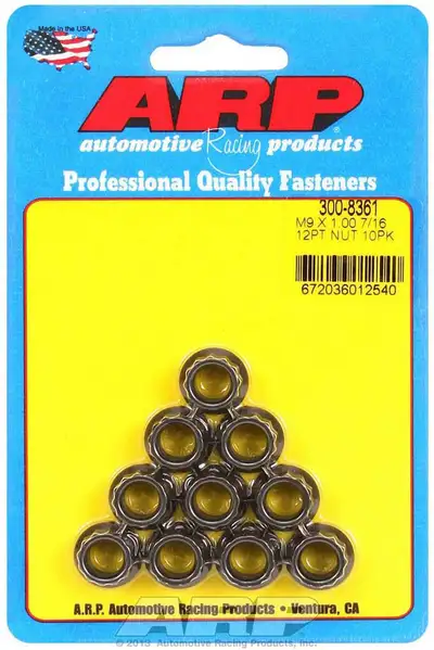 ARP Auto Racing 9mm x 1.00 12pt. Nuts (10)