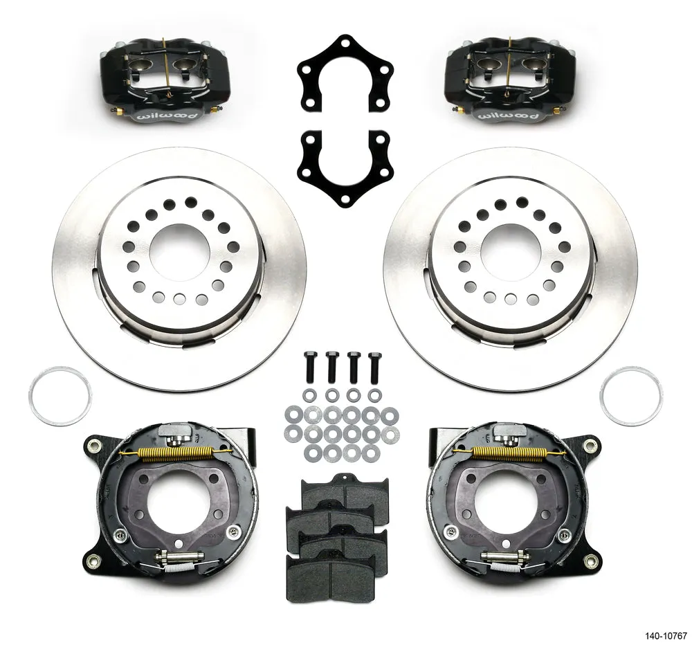 Wilwood Brakes Wilwood FDLI PS Park Brake Kit Red MoparDana 2.50in Off wSnap Ring Brng