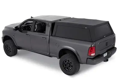 Bestop Supertop Truck Bed Cap 2 For Dodge 2009-10 Ram 1500 6.5 Foot Black Diamond PVC Coated Sailcloth No Drill Bestop