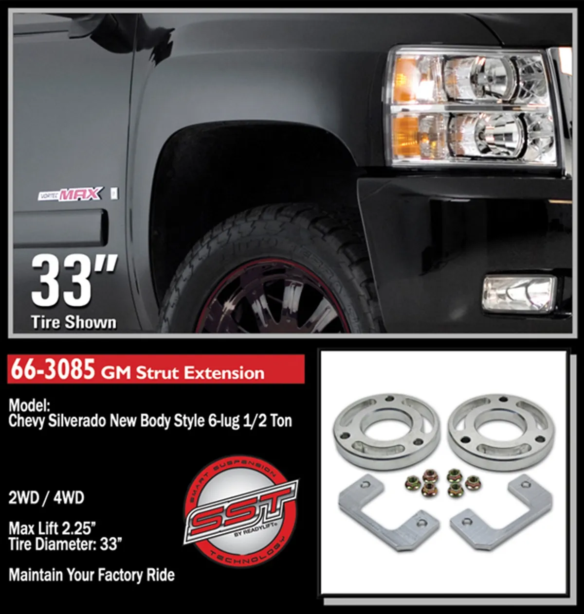 2.25" Front Leveling Kit - GM Full Size Truck / SUV 1500 LD 6-Lug 2007-2018 product image