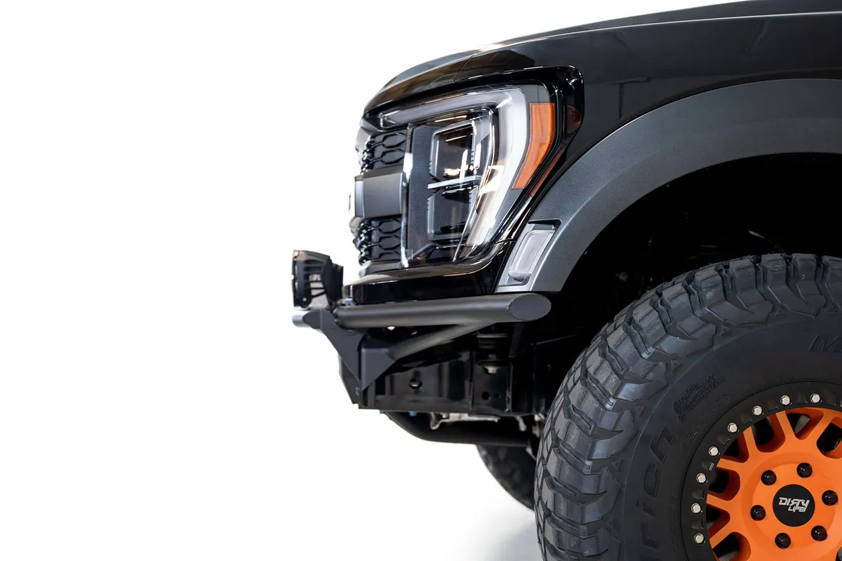 Ford Raptor 2022 - Up Bolt on Light Hoop for Pro Bolt-On Front Bumper With 10 duallys or 4 6 Round Lights in Hammer Black product image
